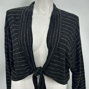 Lane Bryant silver black bolero sized 26/28